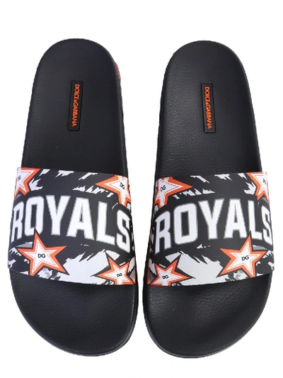 Shop Dolce & Gabbana Slide Sandals In Orange