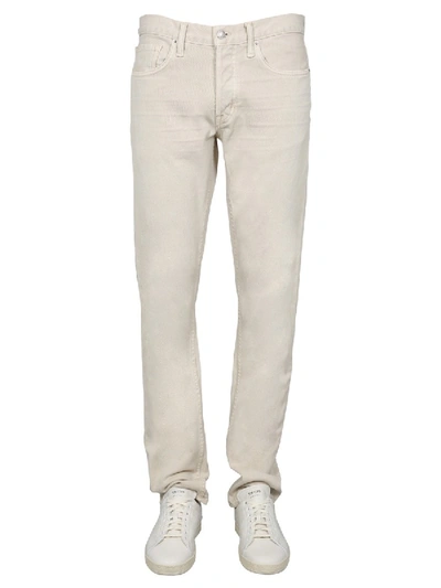 Shop Tom Ford Slim Fit Jeans In Beige