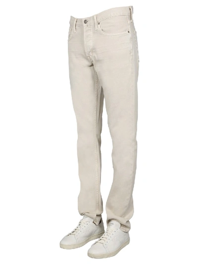 Shop Tom Ford Slim Fit Jeans In Beige