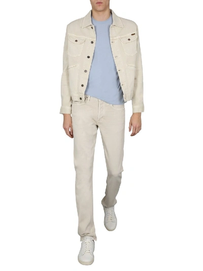 Shop Tom Ford Slim Fit Jeans In Beige