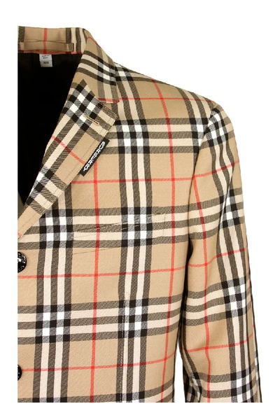 Shop Burberry Slim Fit Vintage Check Wool Mohair Tailored Jacket In Archive Beige