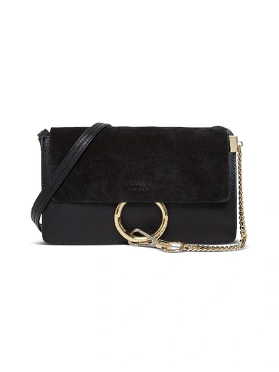 Shop Chloé Small Faye Shoulder Bag In Black