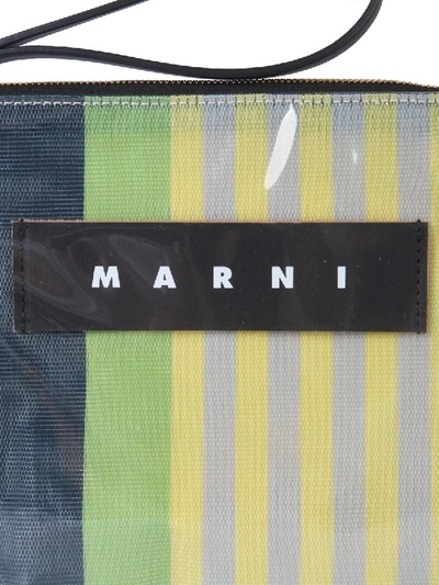 Shop Marni Small Glossy Grip Pouch In Multicolour