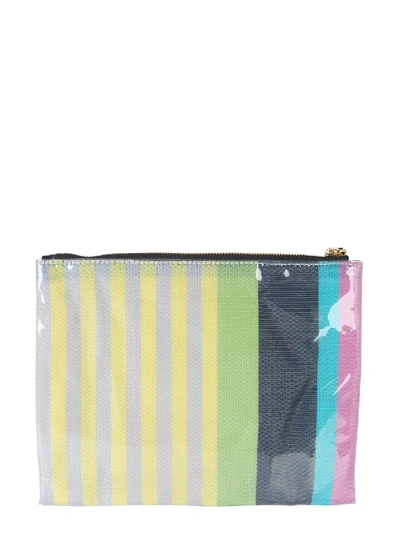 Shop Marni Small Glossy Grip Pouch In Multicolour