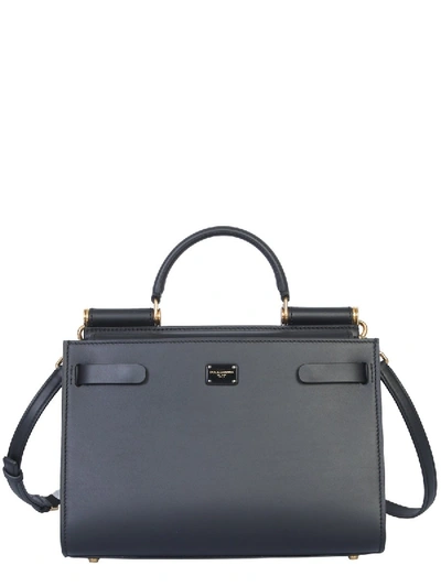 Shop Dolce & Gabbana Small Sicily 62 Bag In Black