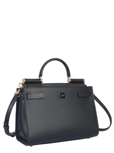 Shop Dolce & Gabbana Small Sicily 62 Bag In Black