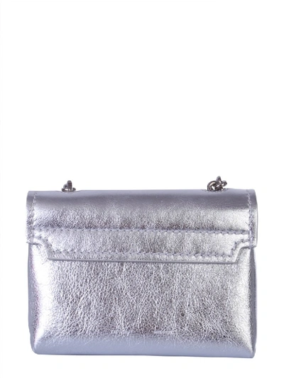 Shop Off-white Small"laminate Soft" Bag In Silver