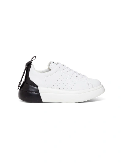 Shop Red Valentino Chunky Sneaker In Leather In Black