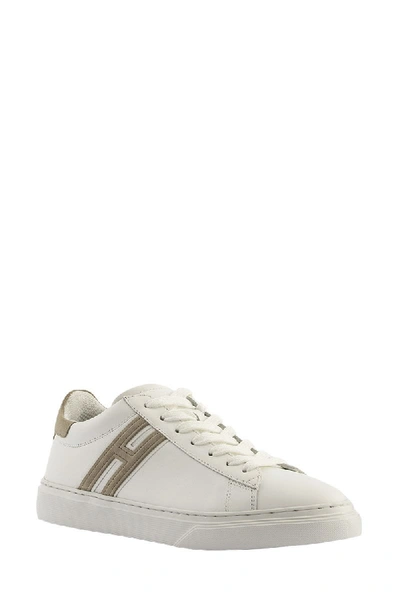 Shop Hogan Sneakers - H365 Beige, White In Beige, White​​​​​​​