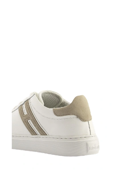Shop Hogan Sneakers - H365 Beige, White In Beige, White​​​​​​​