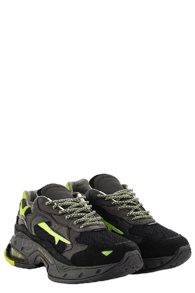 Shop Premiata Sneakers Black/green