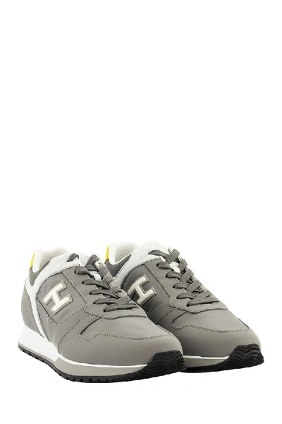 Shop Hogan Sneakers H321 Grey, Yellow In Grey/yellow