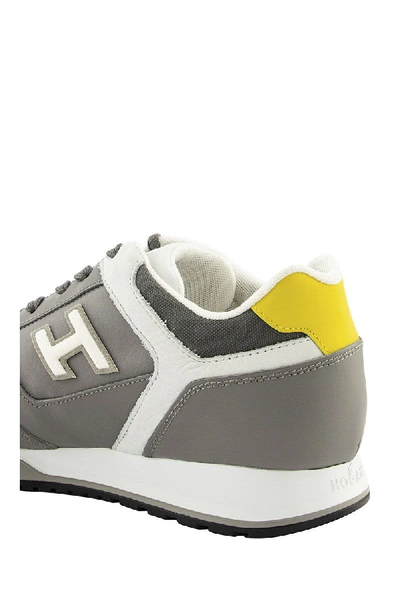 Shop Hogan Sneakers H321 Grey, Yellow In Grey/yellow