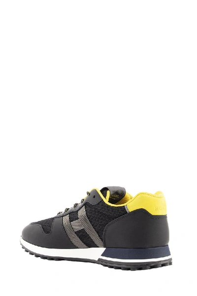 Shop Hogan Sneakers H383 Black, Yellow In Black, Yellow