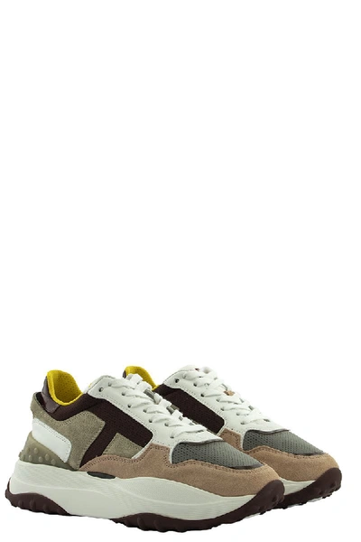 Shop Tod's Sneakers In Suede And Nubuck In Pink And Beige