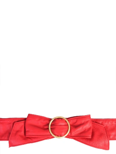 Shop Philosophy Di Lorenzo Serafini Soft Belt With Bow In Red