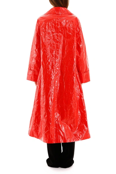 Shop Stand Studio Stand Lexie Vinyl Coat In Ruby Red
