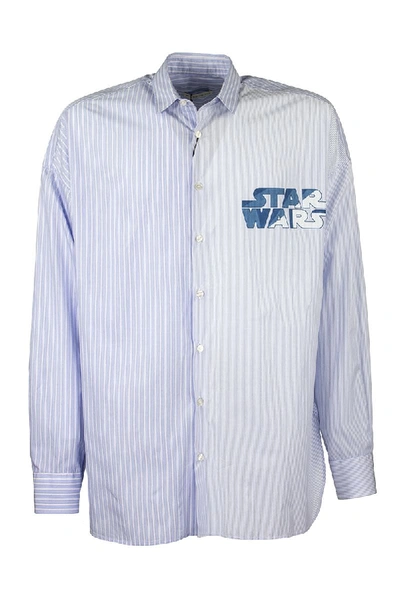 Shop Etro Star Wars Shirt Patch Comfort In Blue
