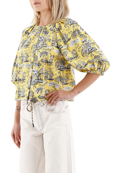 Shop Staud Dill Top In Marigold Toile