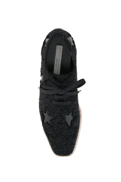 Shop Stella Mccartney Elyse Wedge Lace-up Shoes In Black