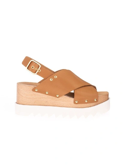 Shop Stella Mccartney Sandals In Light Tan