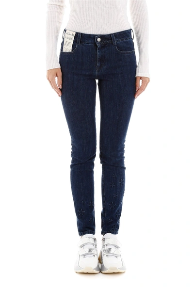 Shop Stella Mccartney Stars Skinny Jeans In Retro Blue