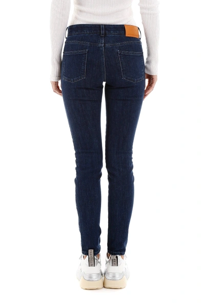Shop Stella Mccartney Stars Skinny Jeans In Retro Blue