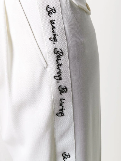 Shop Stella Mccartney Trousers In Bianco