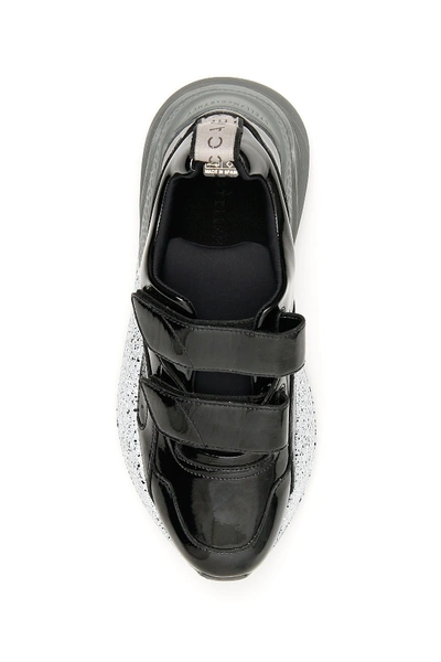 Shop Stella Mccartney Velcro Eclypse Sneakers In Black White Black