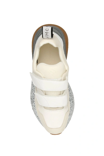 Shop Stella Mccartney Velcro Strap Eclypse Sneakers In Bianco Nat