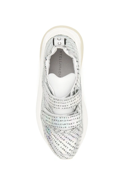 Shop Stella Mccartney Velcro Eclypse Sneakers In White Rbw Snow W G B