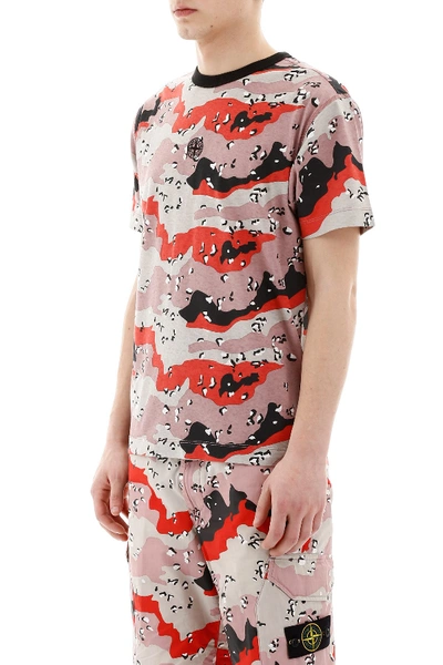 Stone Island Desert Camo-print Cotton-jersey T-shirt In Stucco