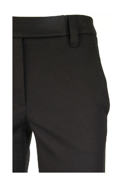 Shop Brunello Cucinelli Stretch Cotton Cover Slim Fit Trousers In Black