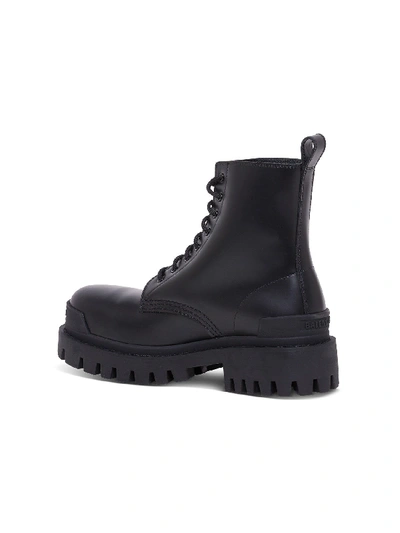 Shop Balenciaga Strike Lace Up Boot In Black