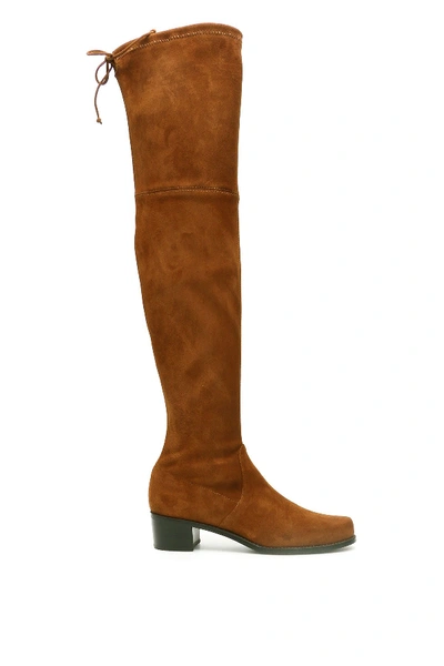 Shop Stuart Weitzman Suede Midland Boots In Coffee