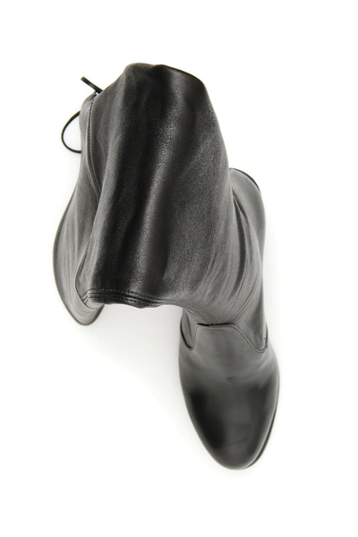 Shop Stuart Weitzman Tieland Overknees Boots In Black