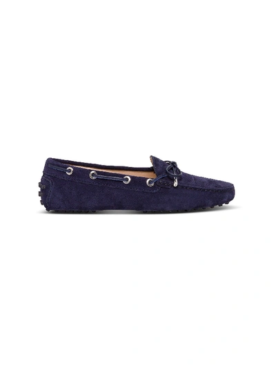 Shop Tod's Suede Loafers In Blu