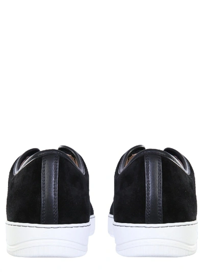 Shop Lanvin Suede Sneakers In Black