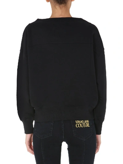 Shop Versace Jeans Couture Sweatshirt With Patch In Black