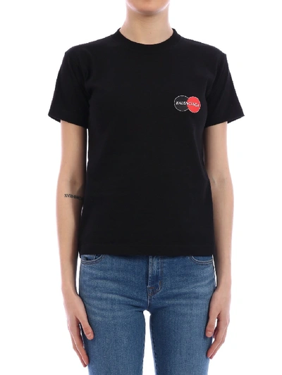 Shop Balenciaga T-shirt Logo Black