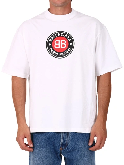 Shop Balenciaga T-shirt Logo White