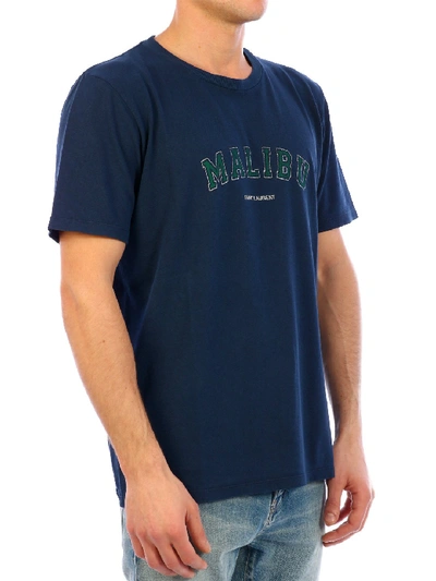 Shop Saint Laurent T-shirt Malibu Blue
