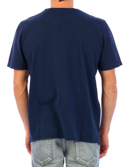 Shop Saint Laurent T-shirt Malibu Blue