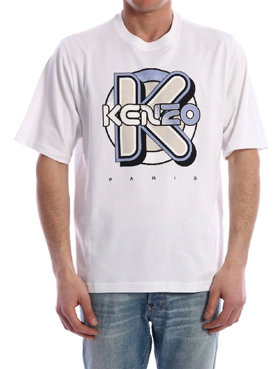Shop Kenzo T-shirt Surf Logo White