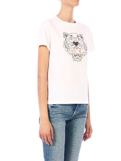 Shop Kenzo T-shirt Tiger White