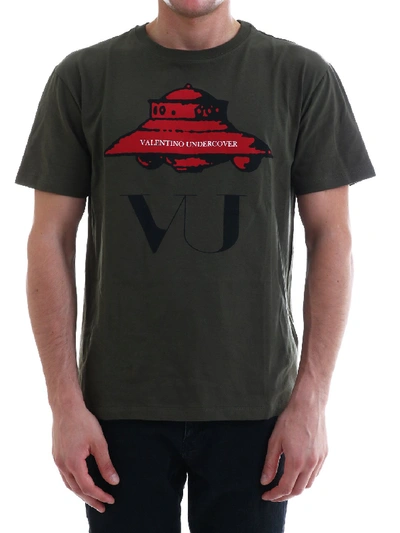 Shop Valentino T-shirt Ufo Vu In Green