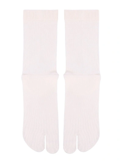 Shop Maison Margiela Tabi Socks In Powder