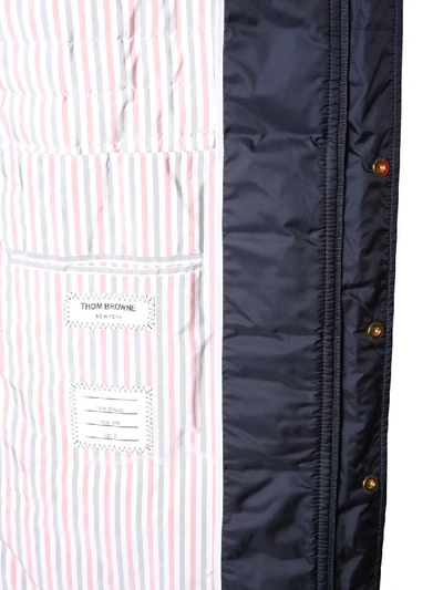 Shop Thom Browne Tailoring Down Jacket With Hood In Blue