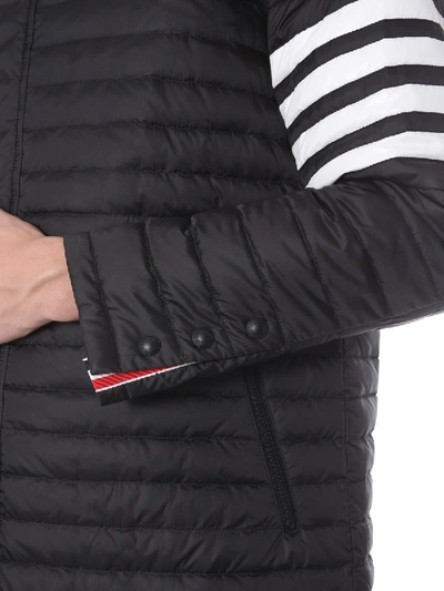 Shop Thom Browne Tailoring Hooded Down Jacket In Black