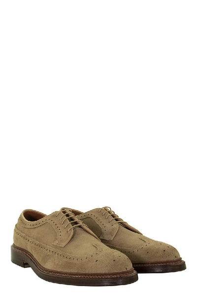 Shop Alden Shoe Company Alden Tan Suede Longwing In Honey